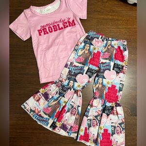 Shirt and bell pants set